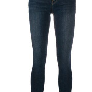 Le Skinny De Jeanne Slit Rivet Raw-edge Jeans In Fayette